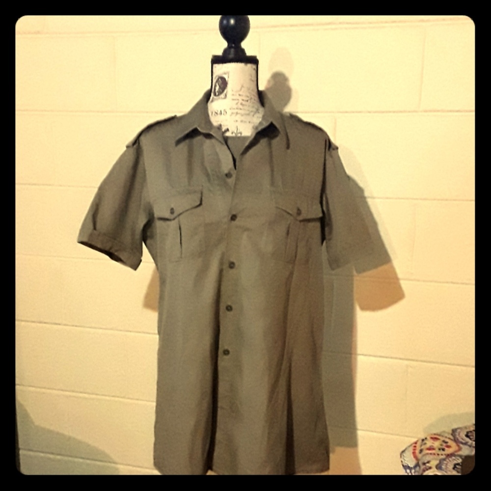 COPY - Vintage Italian uniform shirt sz Large